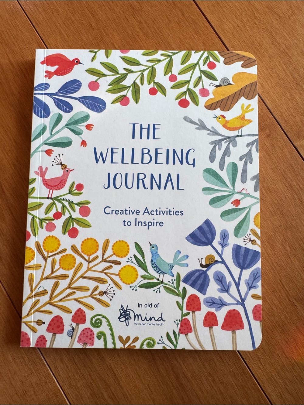 The Wellbeing Journal - Floral Illustrated Comfort Cover (White)
